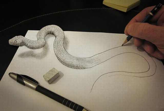 3D Pencil Drawings