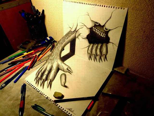 3D Pencil Drawings